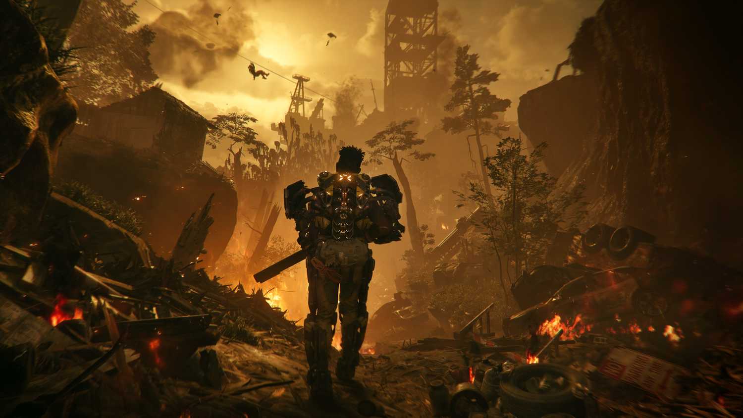 A destroyed environment in Exoborne.