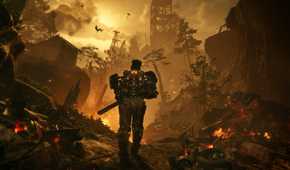A destroyed environment in Exoborne.