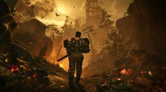 A destroyed environment in Exoborne.