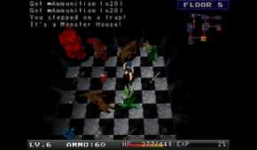 The player surrounded by monsters in House of Necrosis.