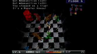 The player surrounded by monsters in House of Necrosis.