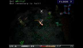 A top-down shot of combat in House of Necrosis.
