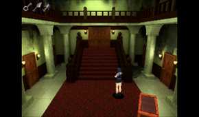The central stairs in the mansion in House of Necrosis.