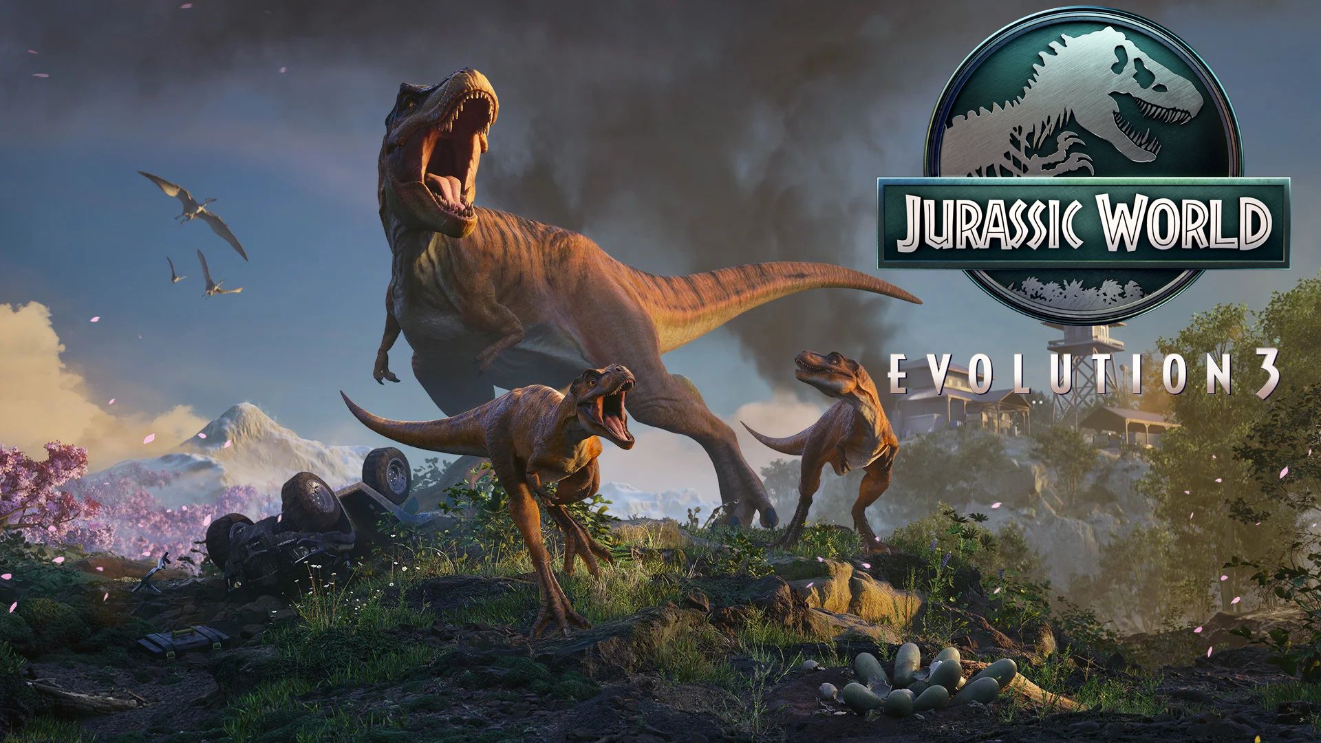 The main key art for Jurassic World Evolution 3