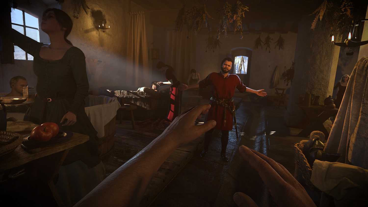 A quarrel inside a tavern in Kingdom Come: Deliverance II.