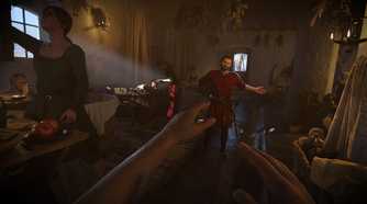 A quarrel inside a tavern in Kingdom Come: Deliverance II.