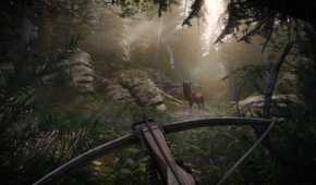 Hunting a deer with a crossbow in Kingdom Come: Deliverance II.