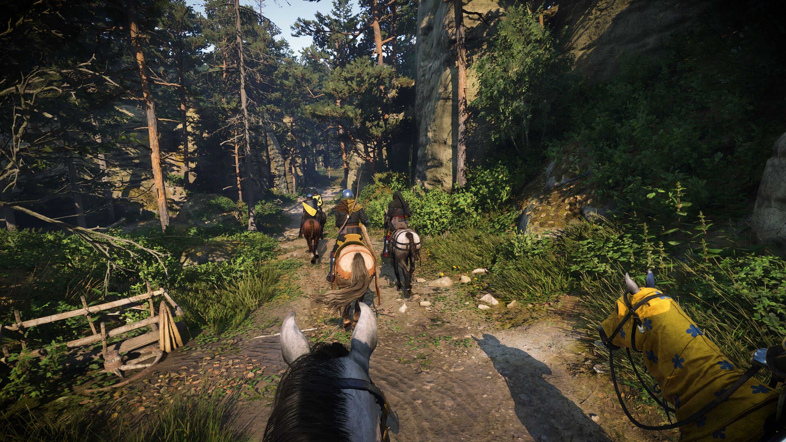 First-person horseriding in Kingdom Come: Deliverance II.