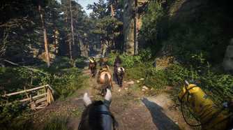 First-person horseriding in Kingdom Come: Deliverance II.
