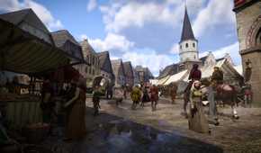 A medieval city in Kingdom Come: Deliverance II.