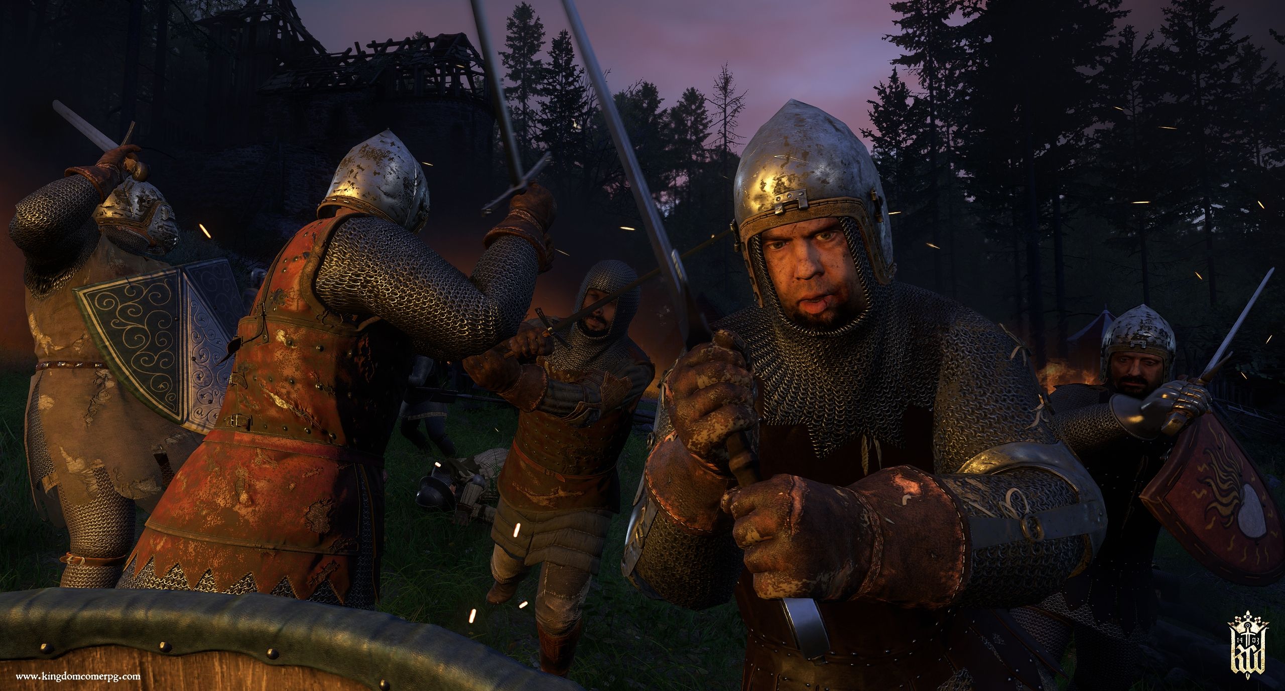Nighttime POV combat in Kingdom Come: Deliverance.