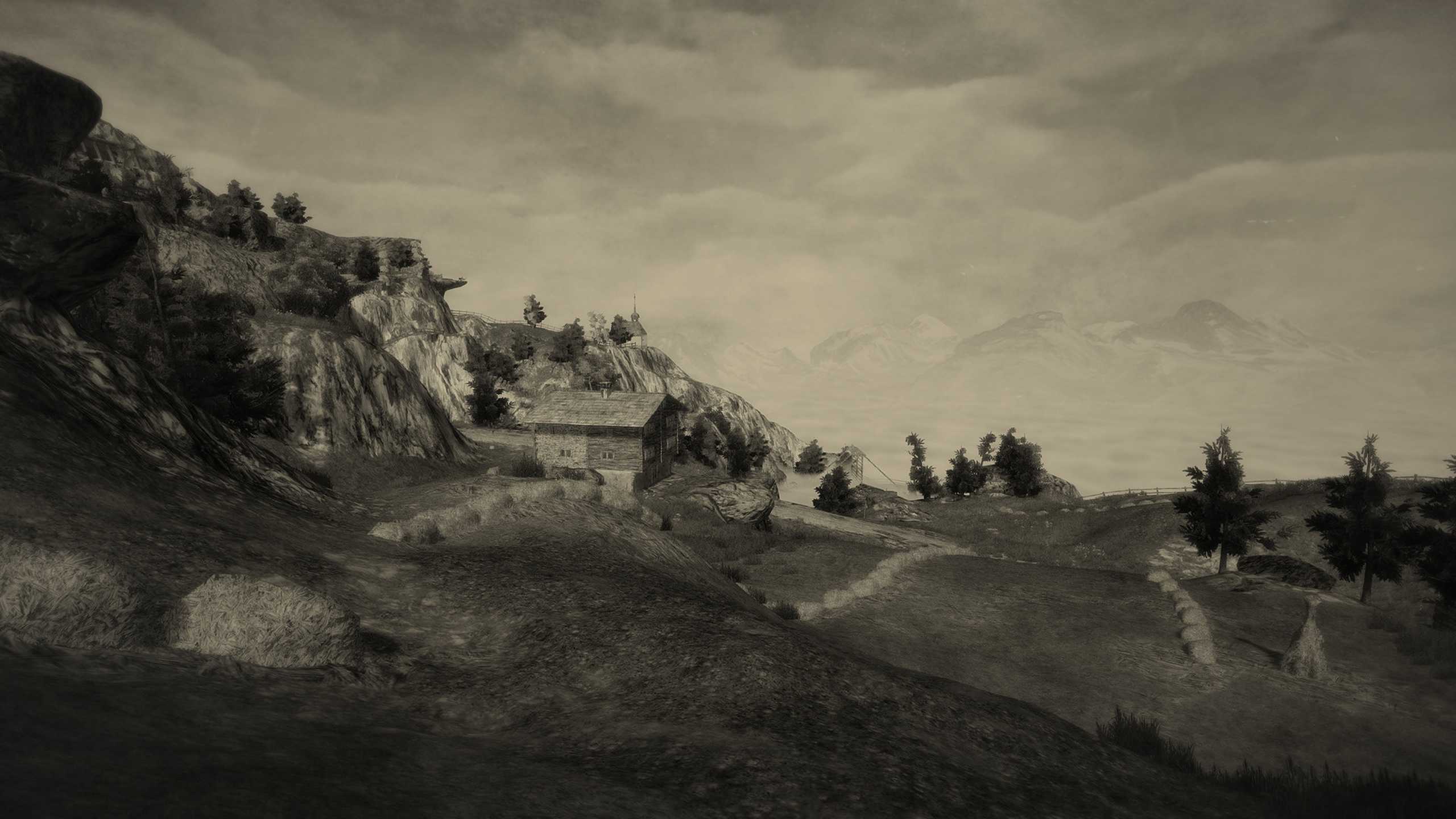 A hand-drawn village in Mundaun.