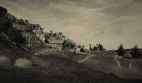 A hand-drawn village in Mundaun.