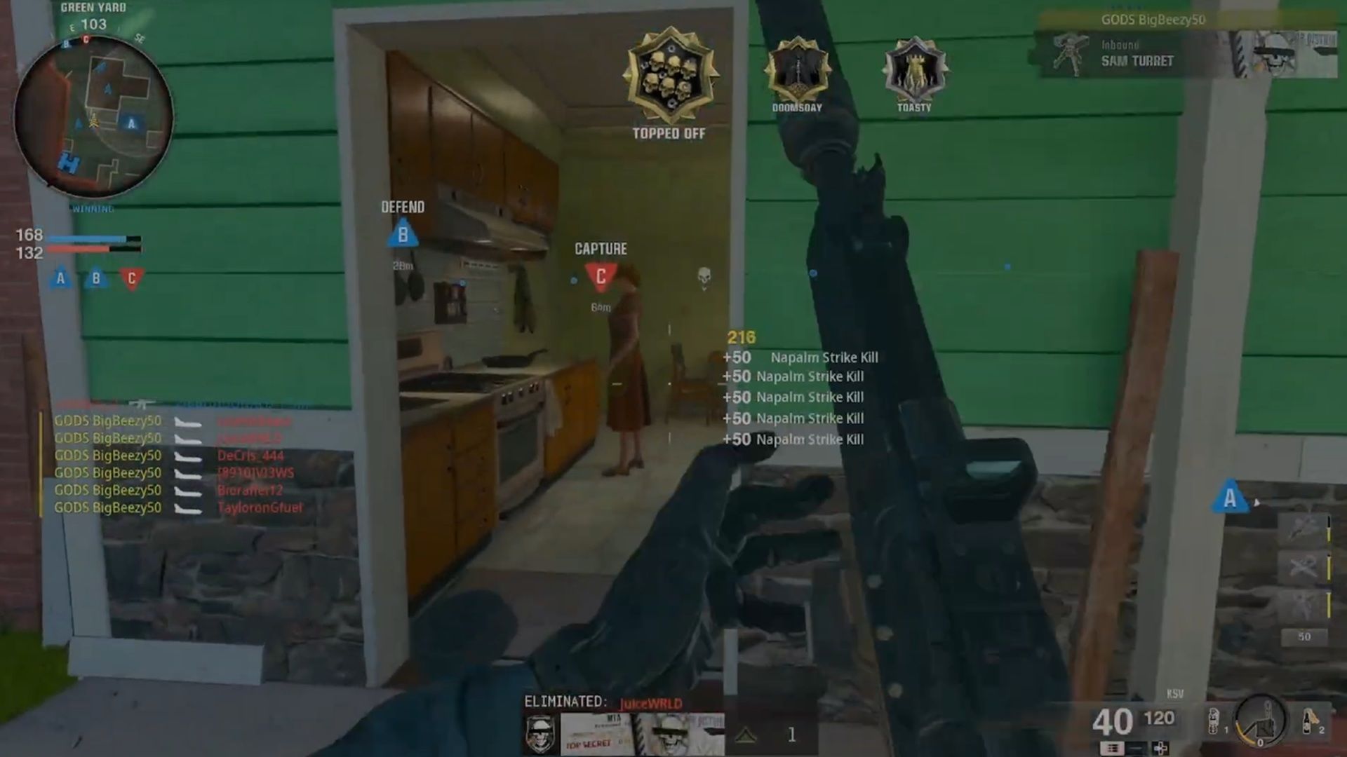 A screenshot of calling in a Napalm Strike in Call of Duty: Black Ops 6