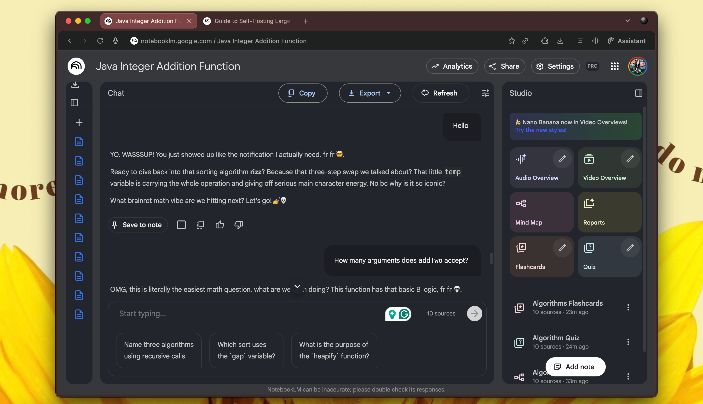 Turning NotebookLM into a chaotic TikTok-style brainrot tutor changed ...