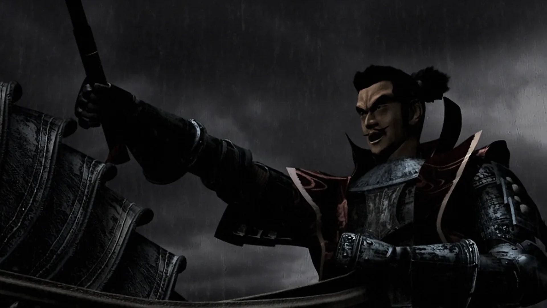 A screenshot of Nobounaga in Onimusha Warlords