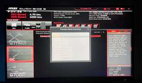 An image featuring the BIOS settings of an MSI-based computer, highlighting an option to disable PBO settings.