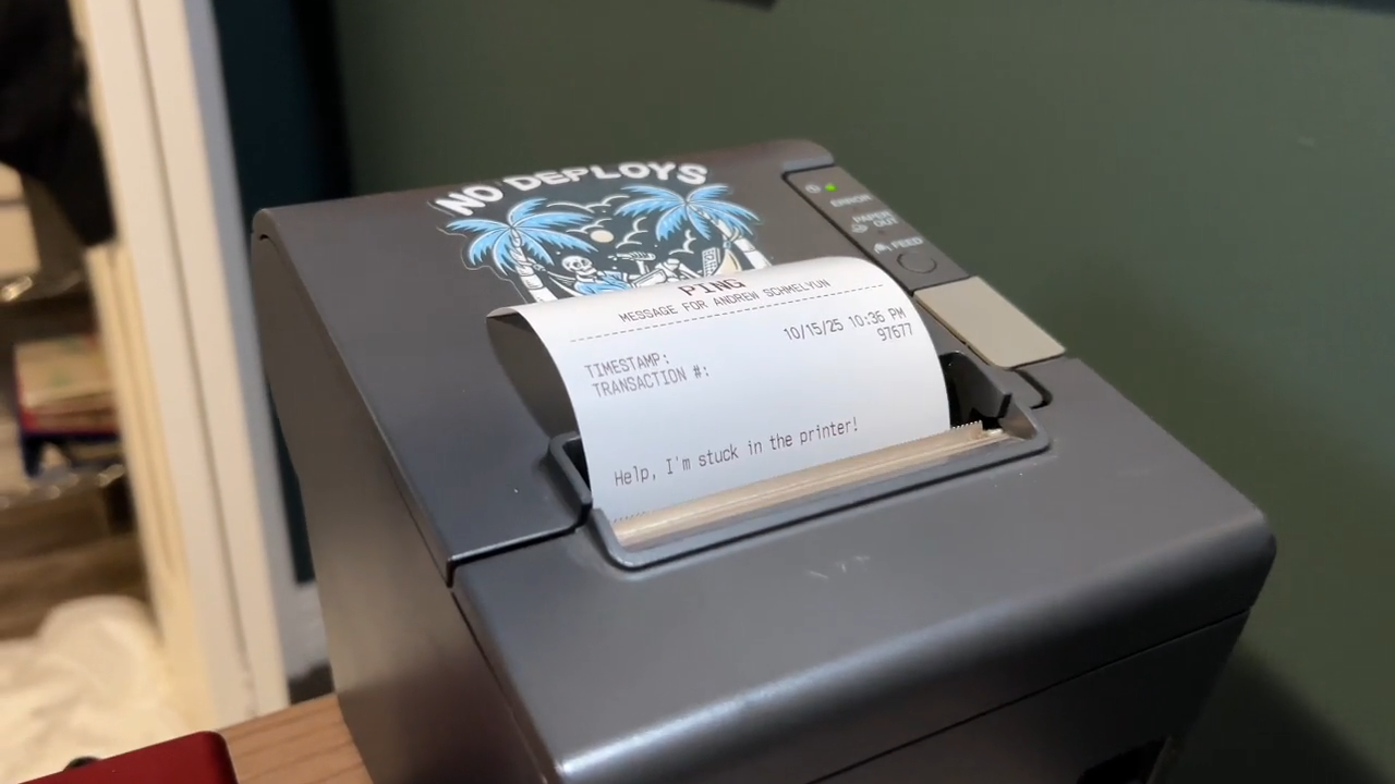 The Raspberry Pi receipt printer