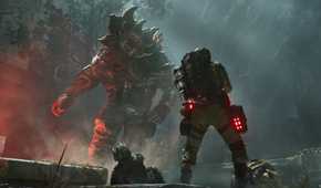 A monster approaching a player in Rules of Engagement: The Grey State.