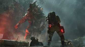 A monster approaching a player in Rules of Engagement: The Grey State.