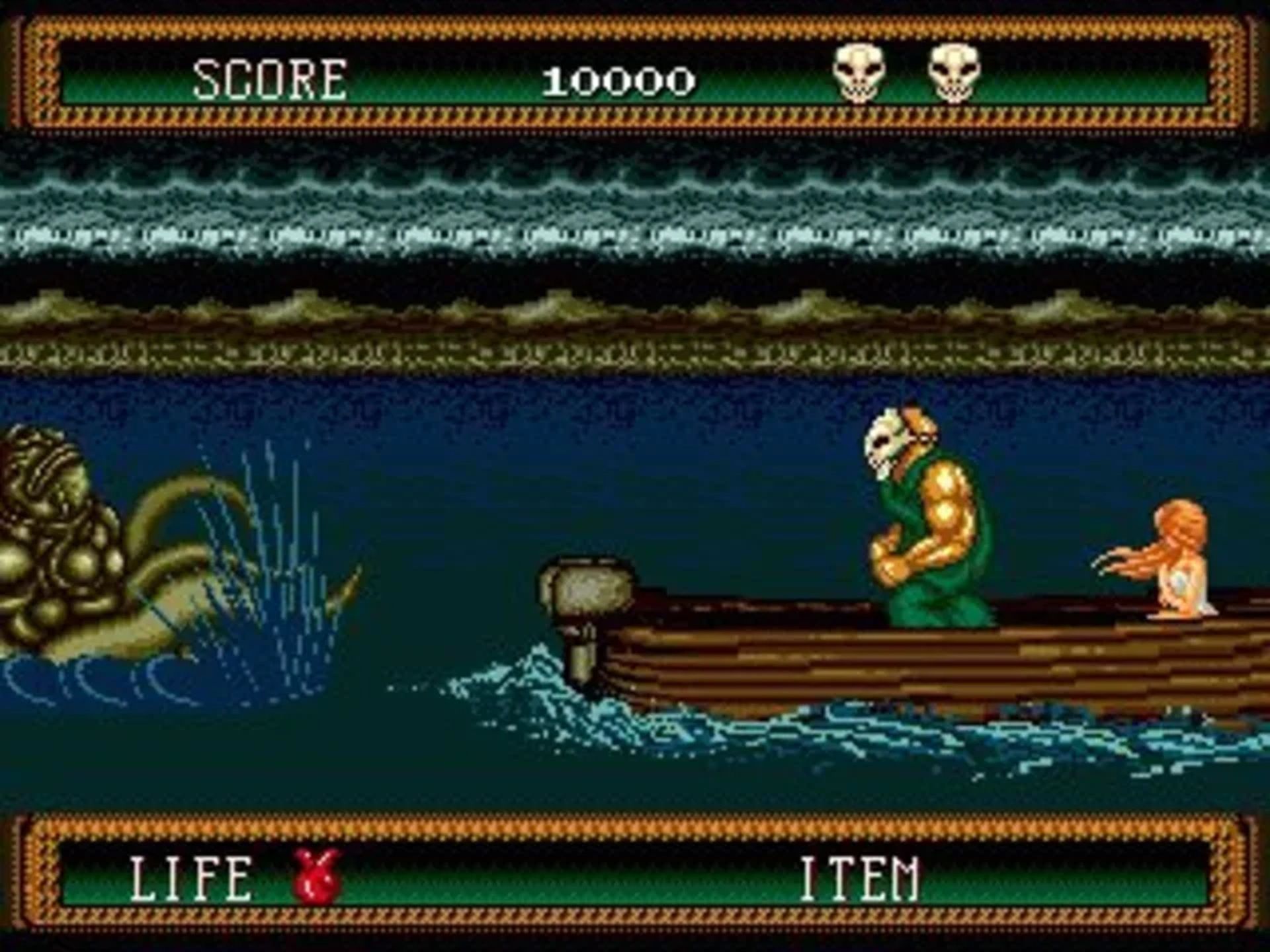 A screenshot of gameplay from Splatterhouse 2