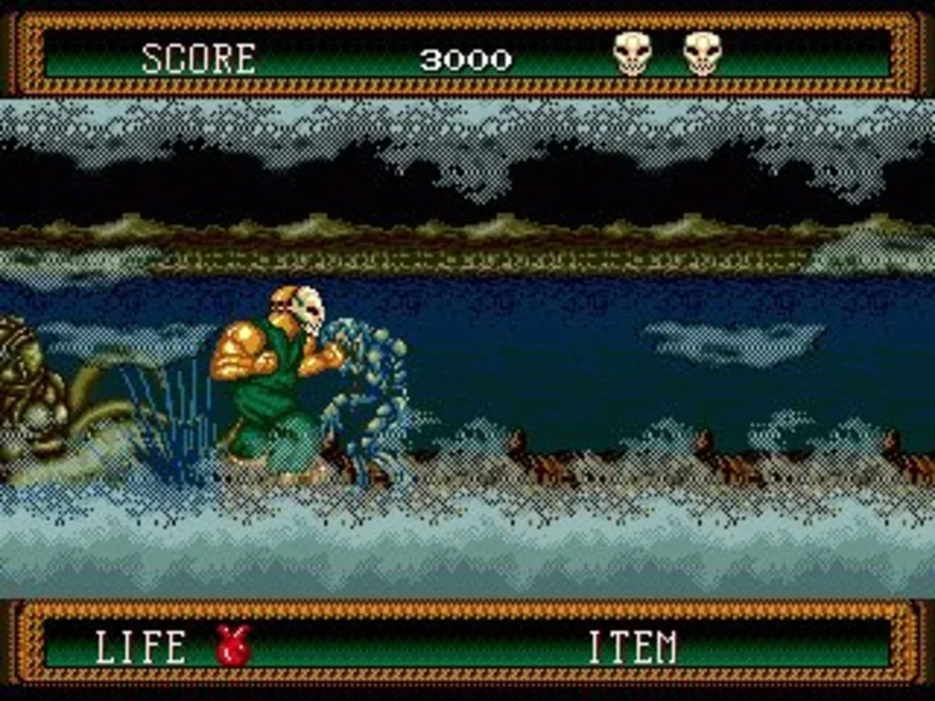A screenshot of gameplay from Splatterhouse 2