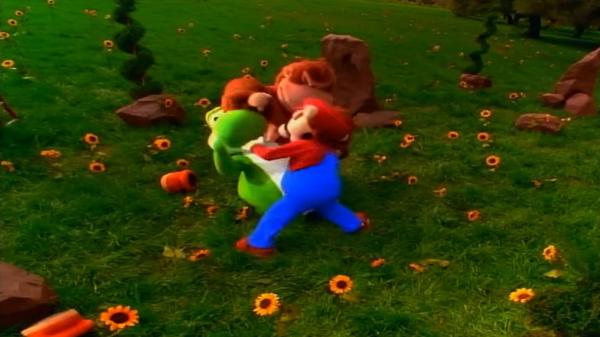 A screenshot of the Super Smash Bros. Nintendo 64 commercial