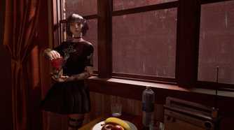 A goth NPC in The Inn-Sanity.