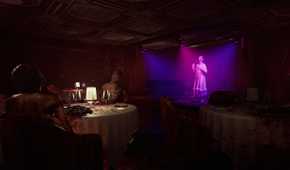 A musical performance in a haunted restaurant in The Inn-Sanity.