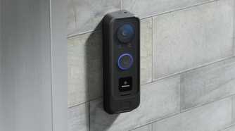 ubiquiti g4 video doorbell mounted on a wall