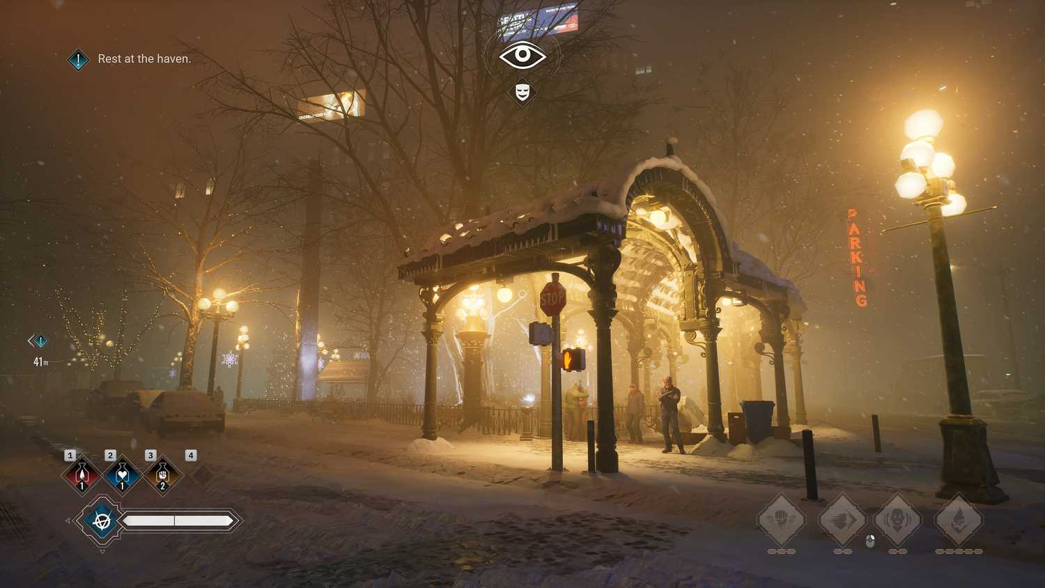 vampire-the-masquerade-bloodlines-2-warmly-lit-seattle-in-snowstorm