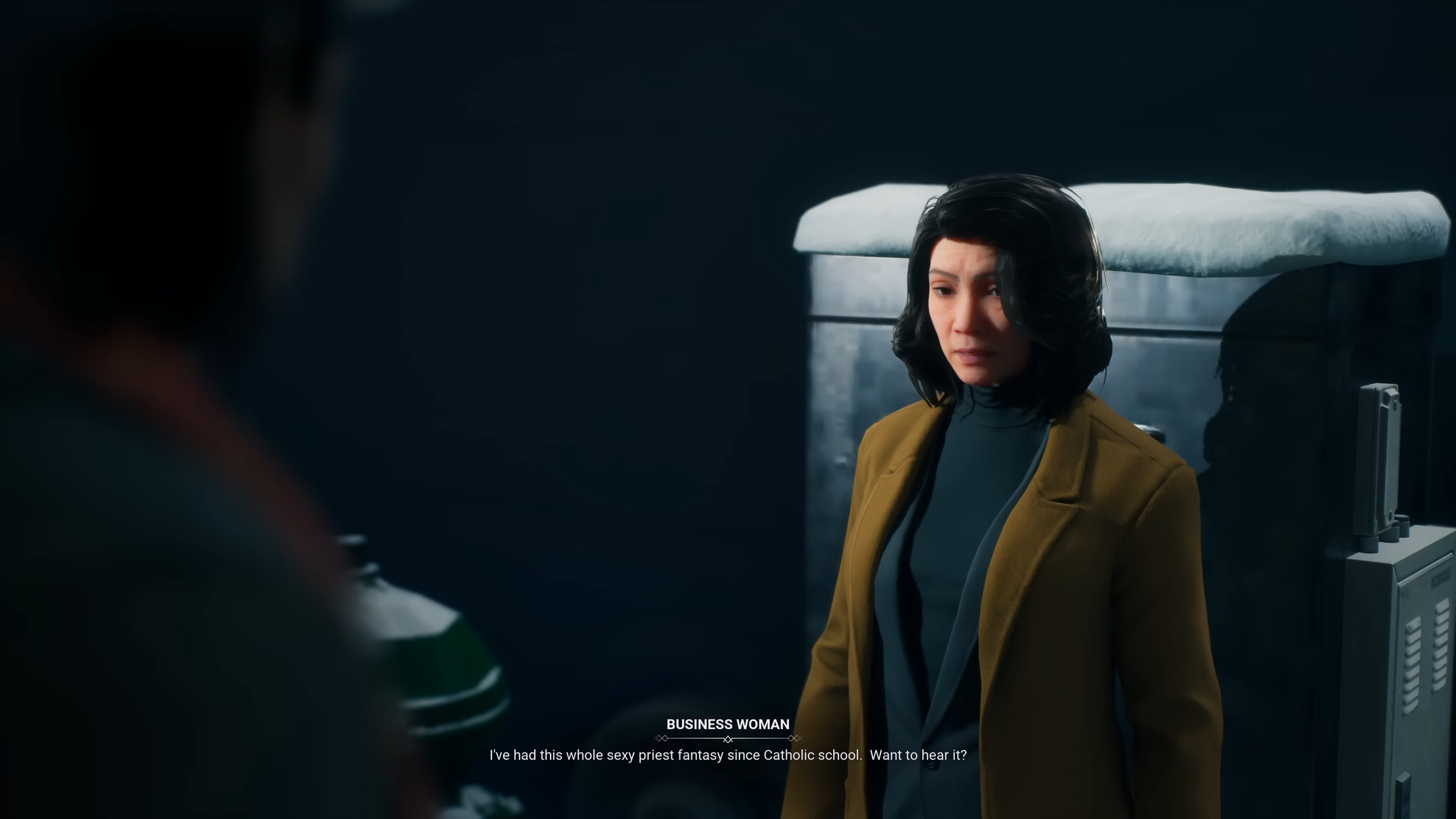 Talkingto an NPC in Vampire: The Masquerade – Bloodlines 2.