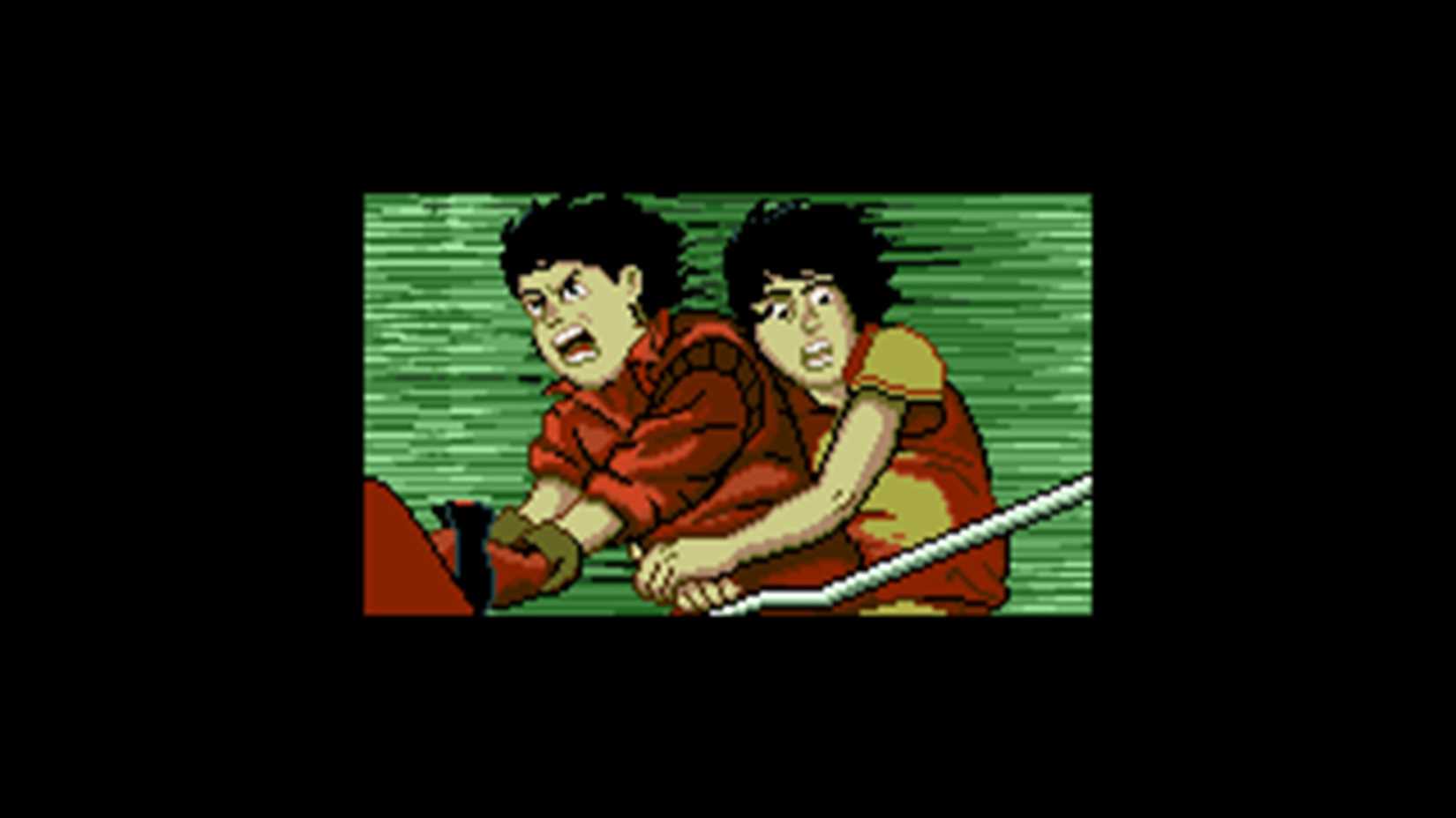 Una captura de pantalla del juego cancelado de Akira en Sega Genesis