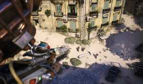 A player aiming a weapon at three raiders on the ground in Arc Raiders.
