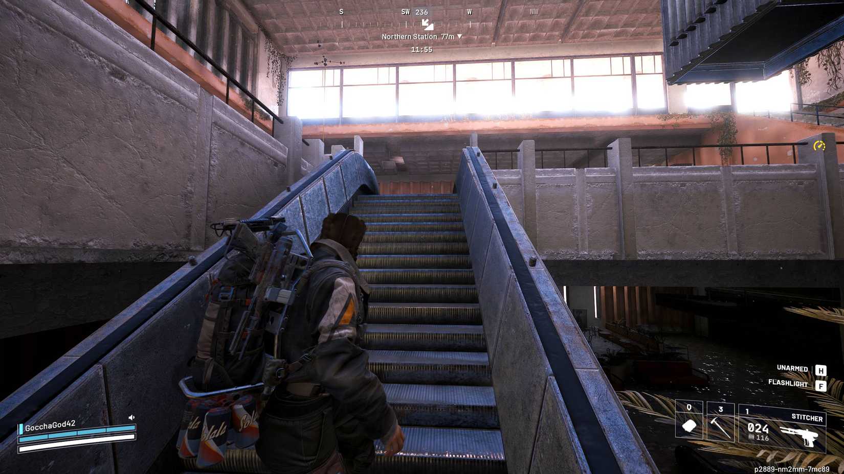 Walking up stairs in Arc Raiders.