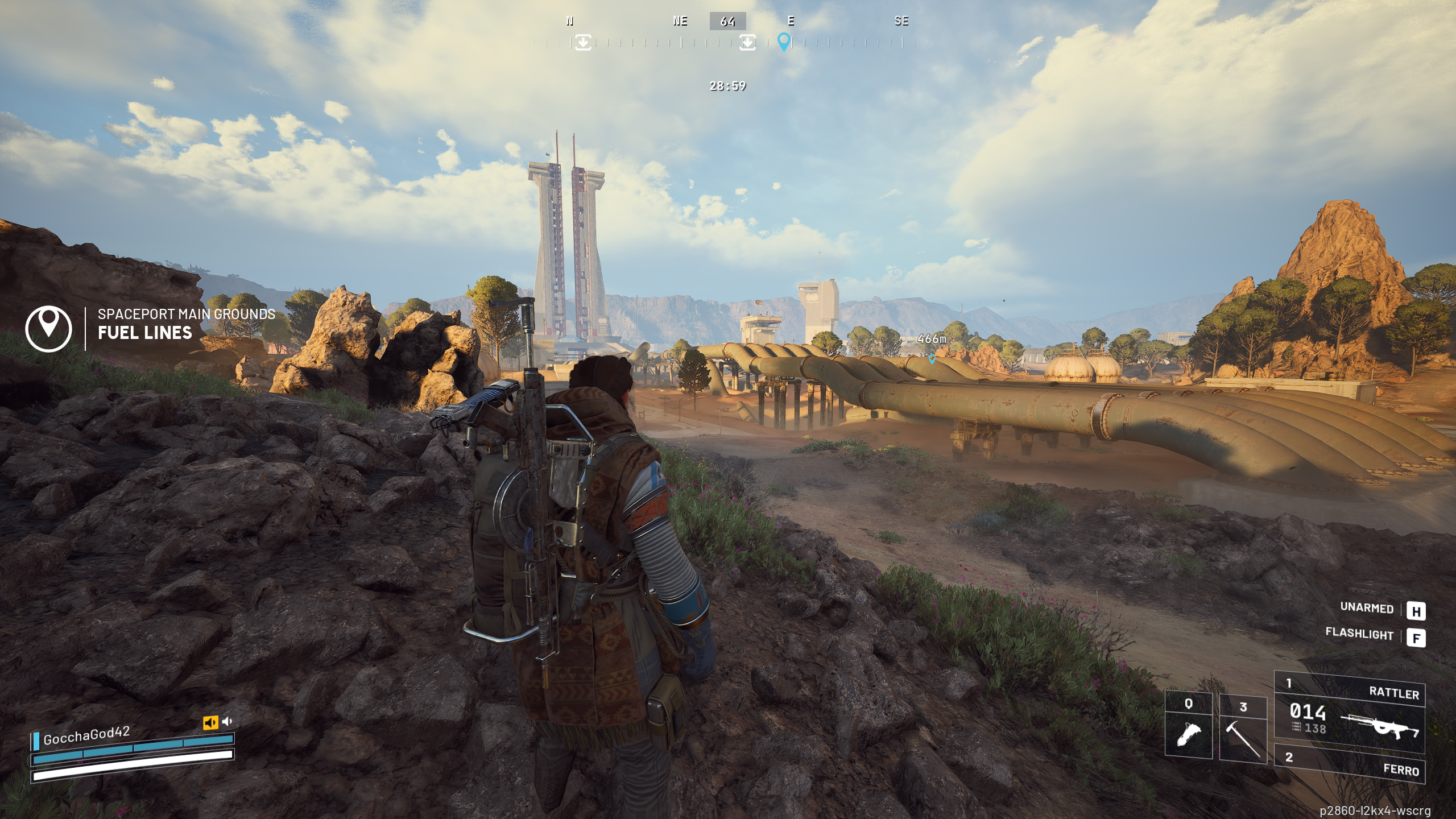 Launch Towers in the Spaceport map in Arc Raiders.