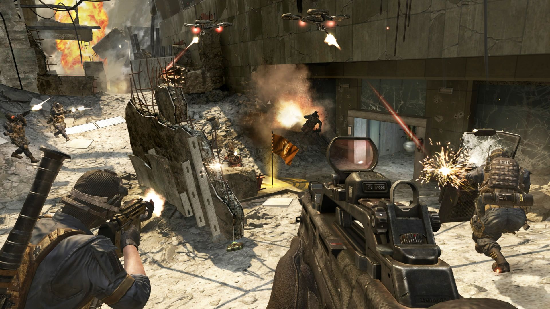 First-person gameplay from Call of Duty: Black Ops 2