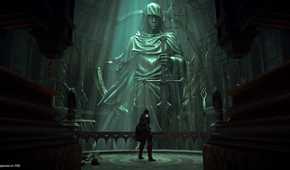 Maiden in Black's statue in Demon's Souls (2020).