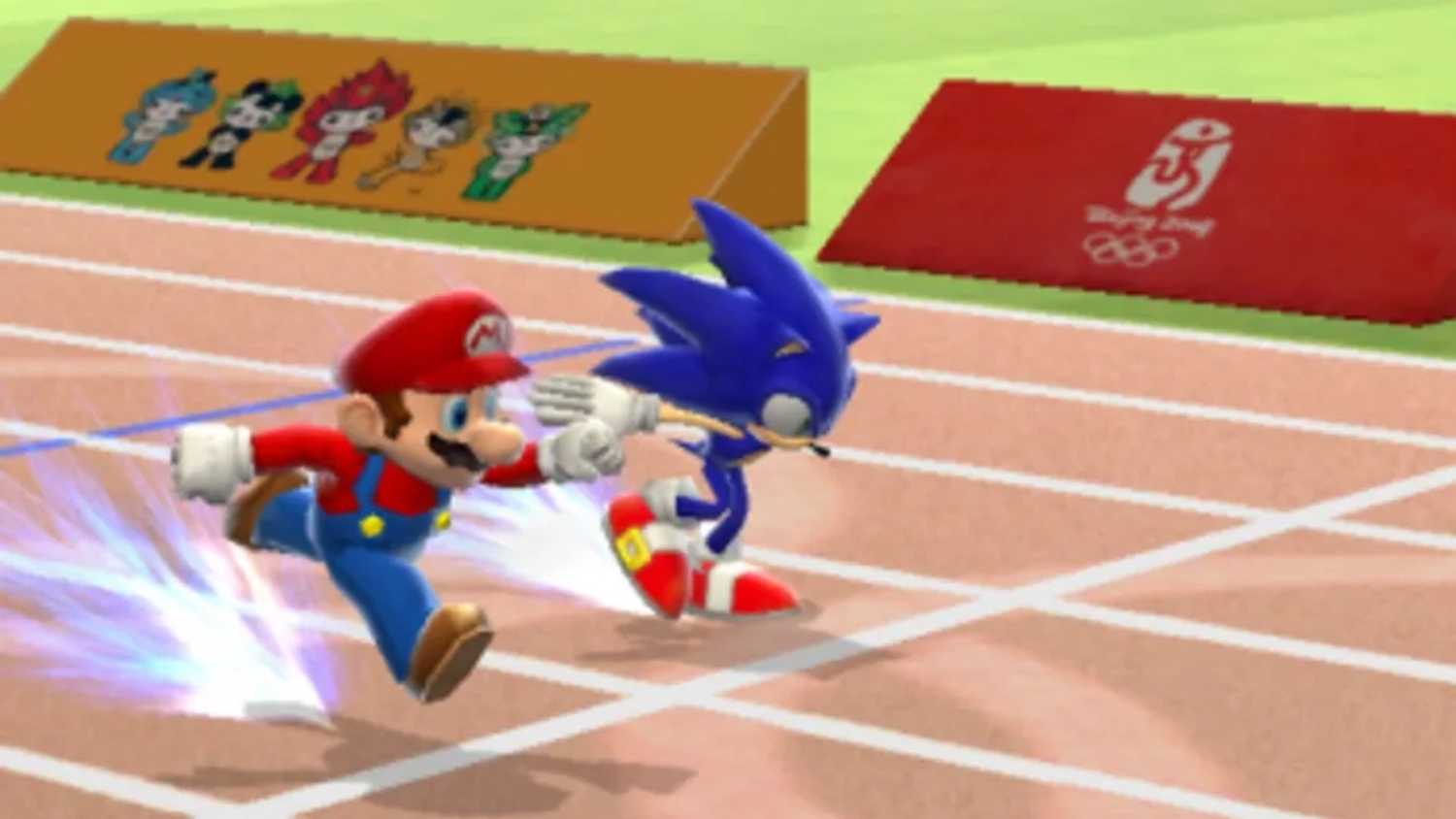 A screenshot of gameplay from Mario & Sonic at the Olympic Games
