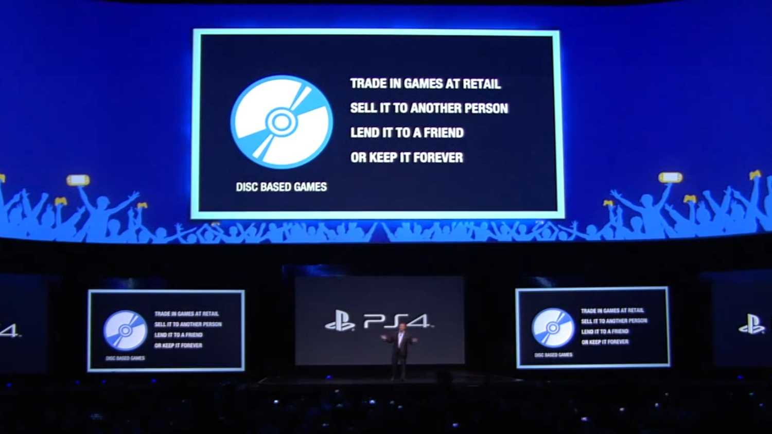 A screenshot of the PlayStation E3 2013 press conference