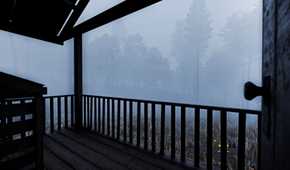 Exiting a cabin at night in Prologue: Go Wayback
