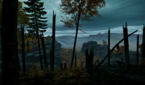Walking through a dark forest in Prologue: Go Wayback!