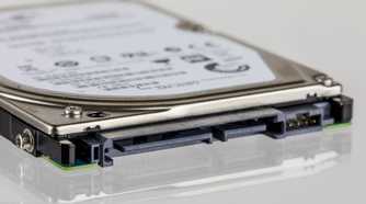 Close-up of a Seagate SSHD
