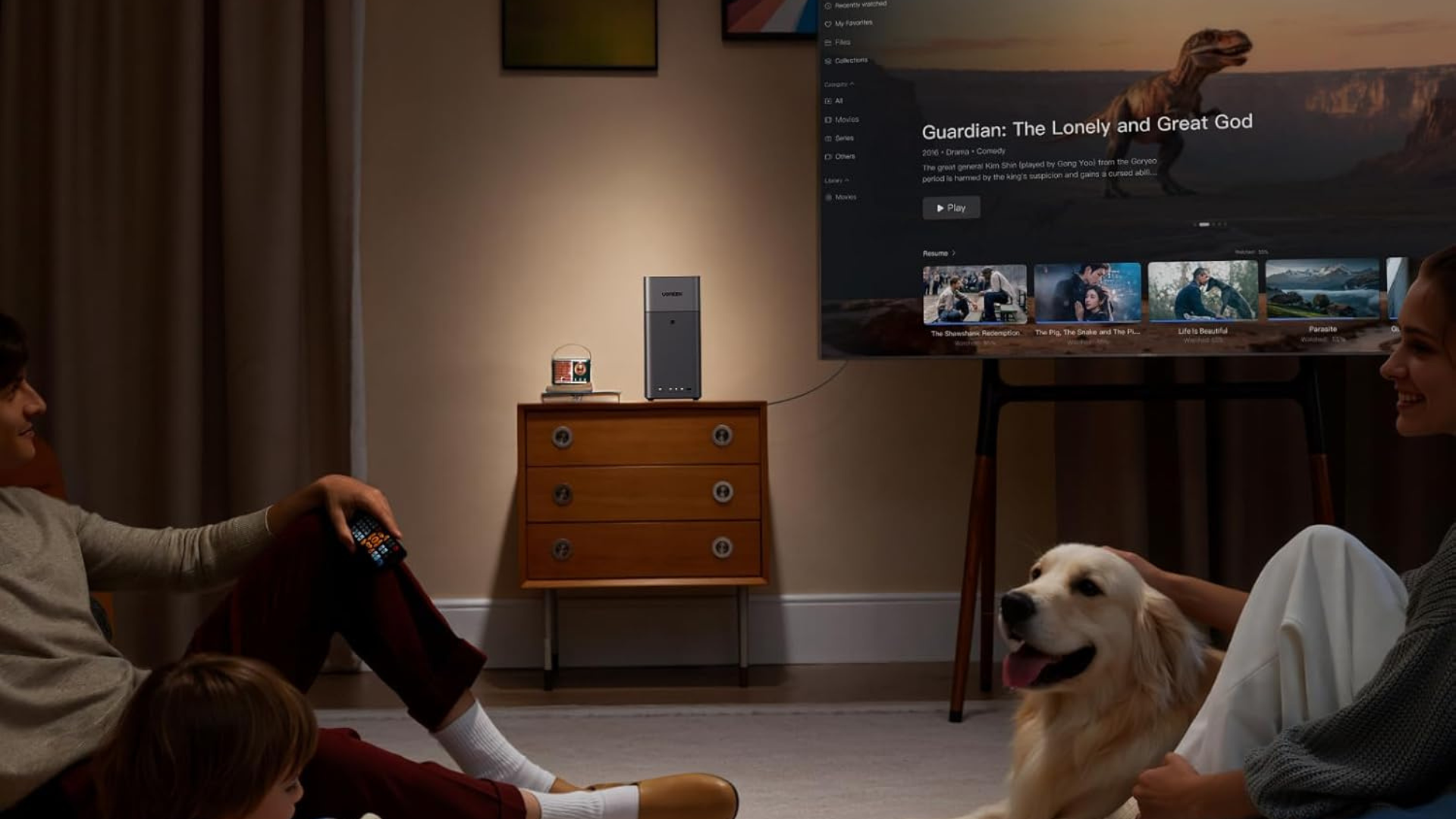 UGREEN NASync DH2300 in the living room