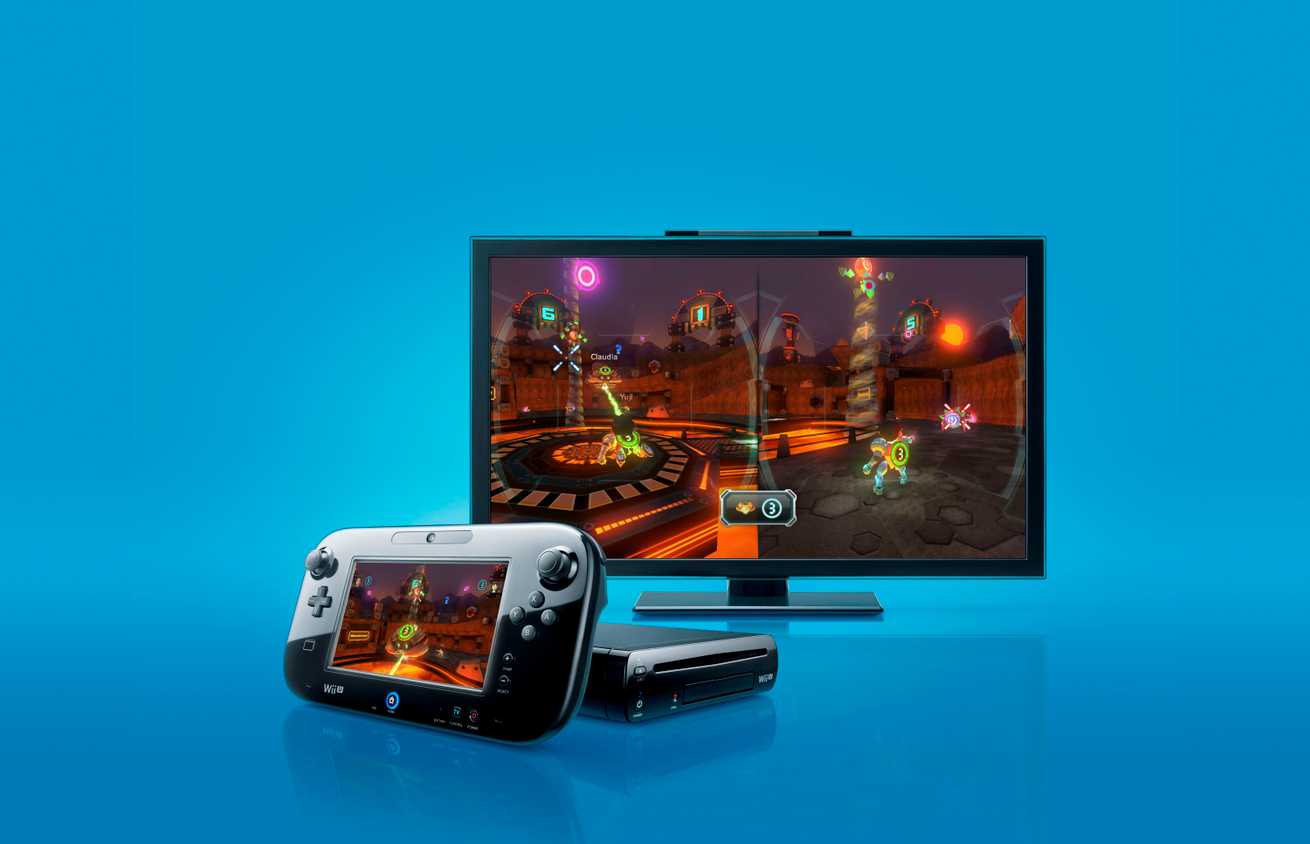 The Wii U console playing Nintendo Land