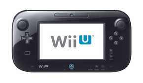 A press image of the GamePad displaying the Wii U logo