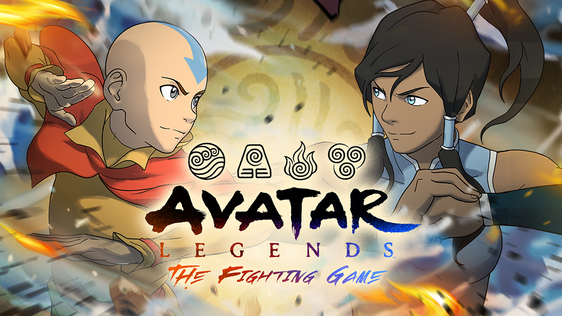 La clave principal y el arte de la caja de Avatar Legends: The Fighting Game
