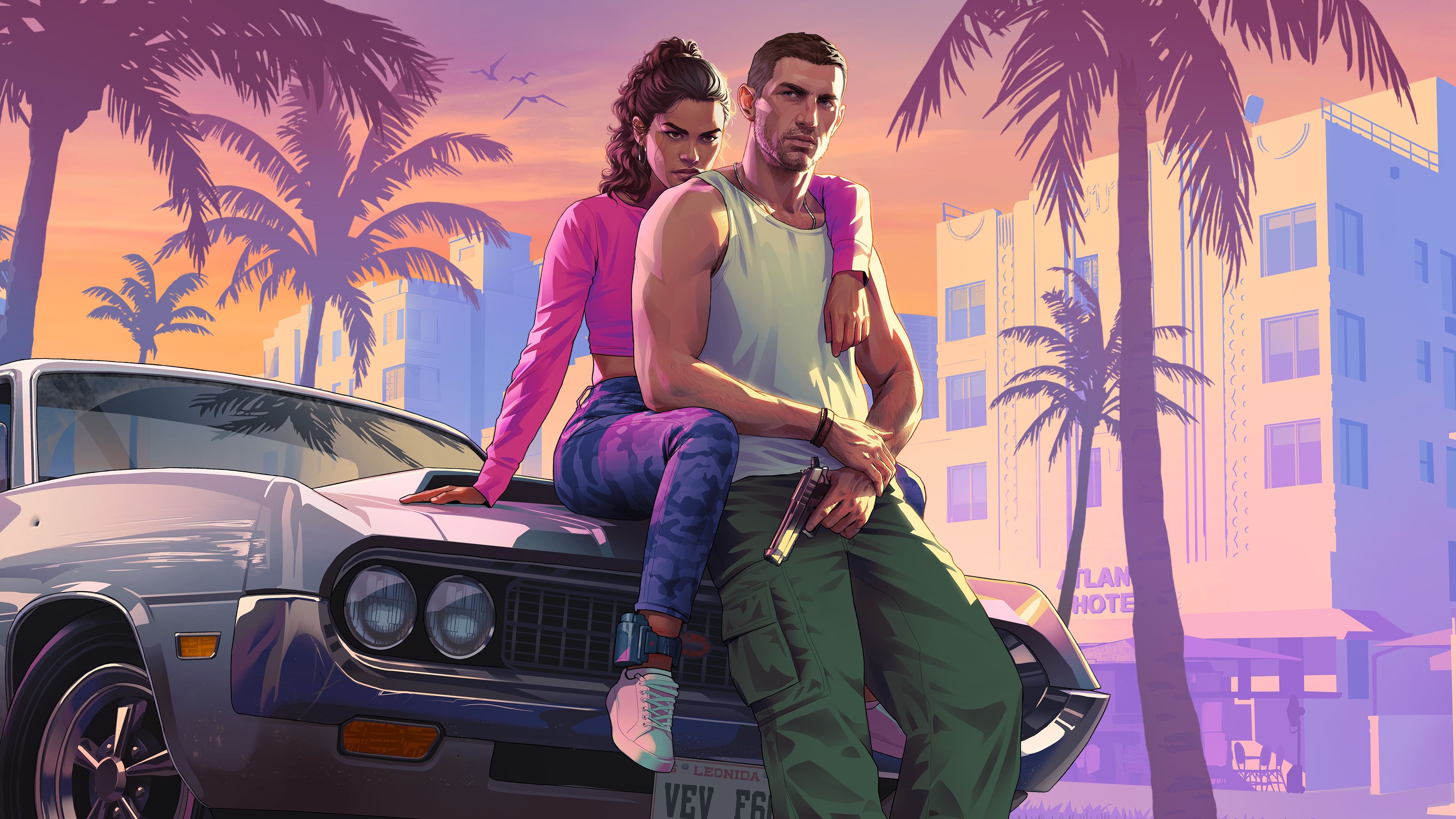 The main characters of GTA 6 in key art