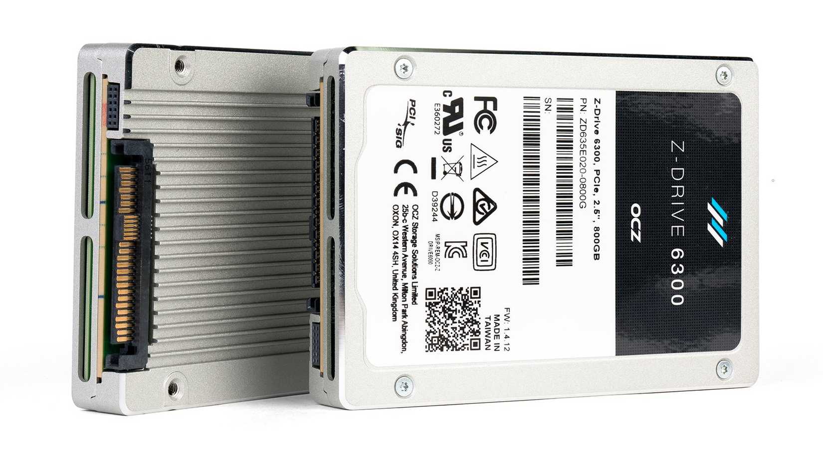 A 2.5-inch U.2 enterprise SSD on a white background