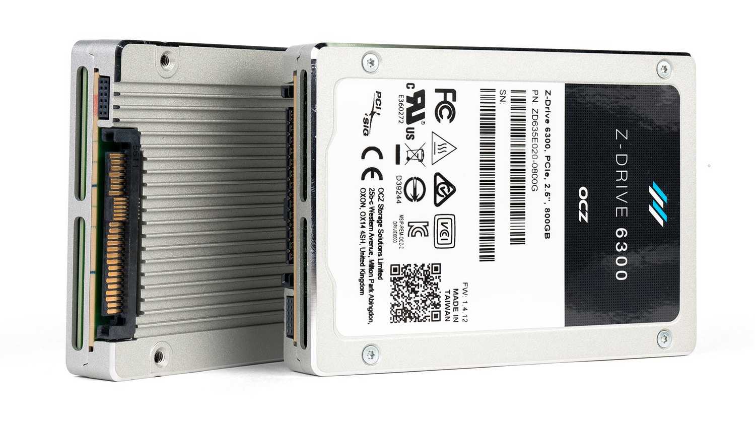 A 2.5-inch U.2 enterprise SSD on a white background